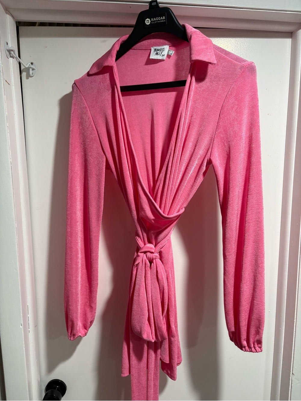 Princess Polly Pink Ribbed Top with Label Detail